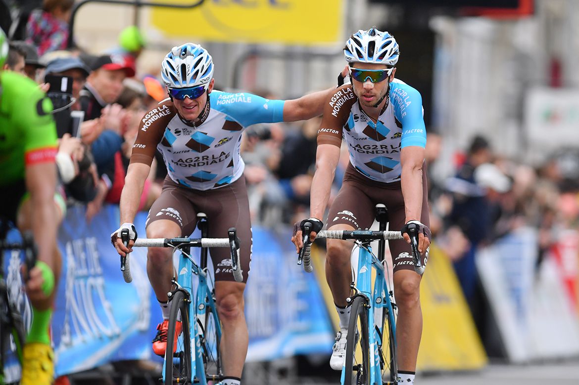 AG2R La Mondiale teammates Mikael Cherel and Cyril Gautier