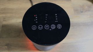An overhead view of the touch controls on the Govee Smart Space Heater
