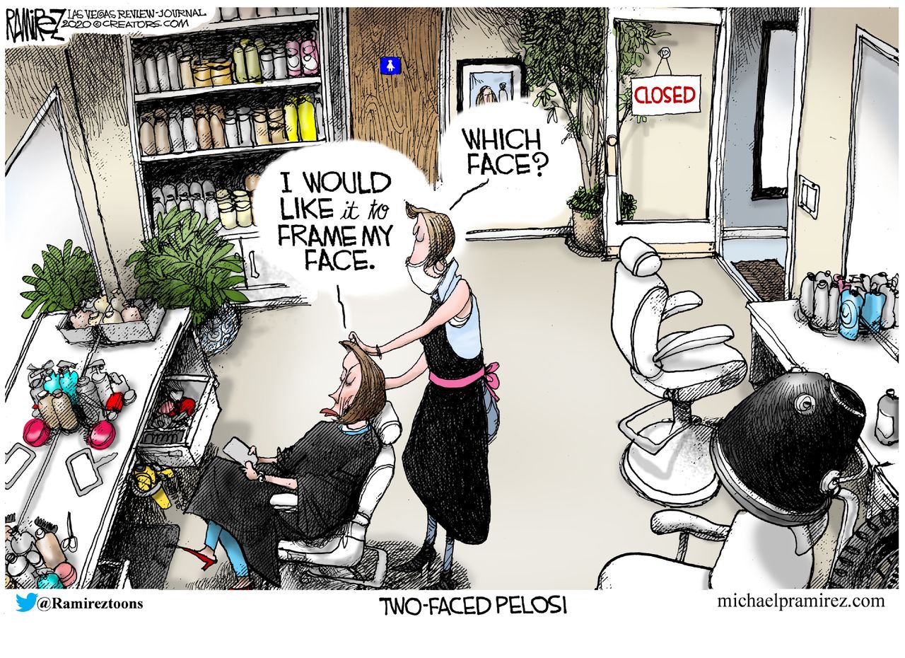 Political Cartoon U.S. Nancy Pelosi salon