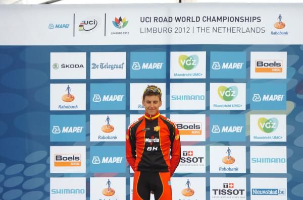 Carlos Verona Quintallina ready for the U23 road race at the UCI Road World Championships in Valkenburg
