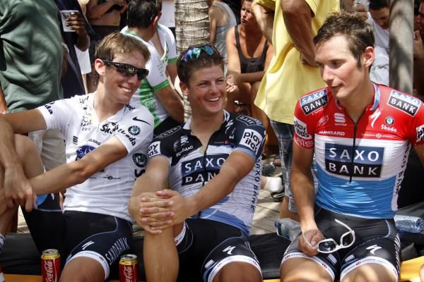 The riders enjoy the sun