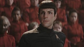 Star Trek what is the kelvin timeline: image shows Spock in Star Trek movie (2009)