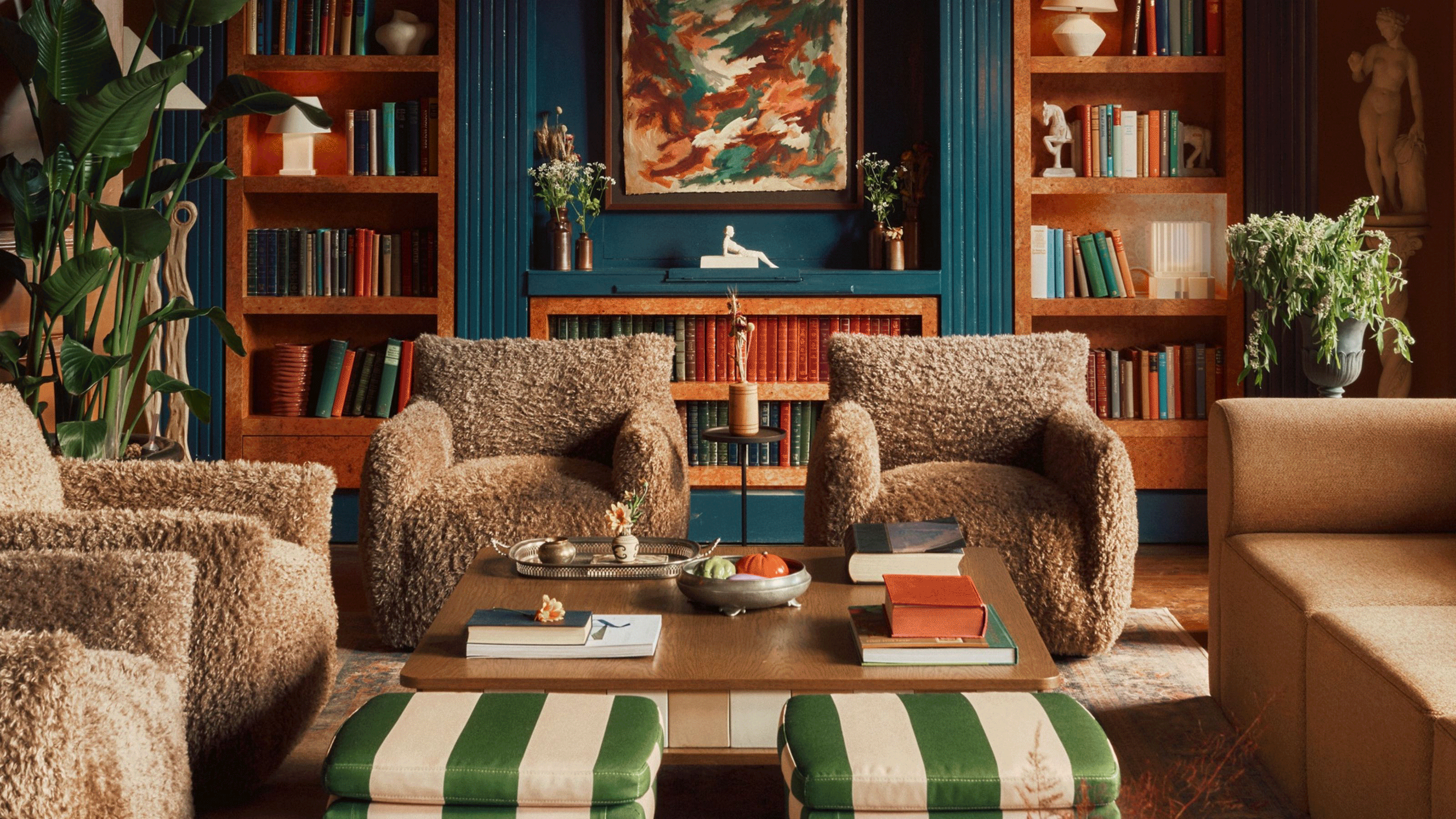 a revolving gif of images of interiors projects
