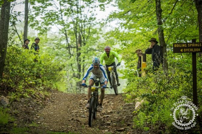 Mike Hebe crests the final climb of Stage 5 to start the enduro segment