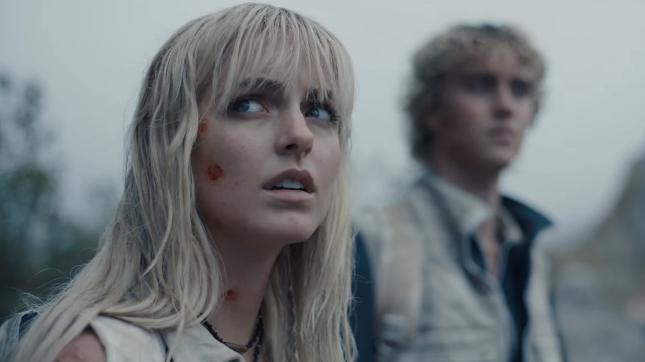 McKenna Grae's Maysilee looking nervous in Sunrise on the Reaping's teaser.