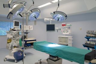 An operating room. 