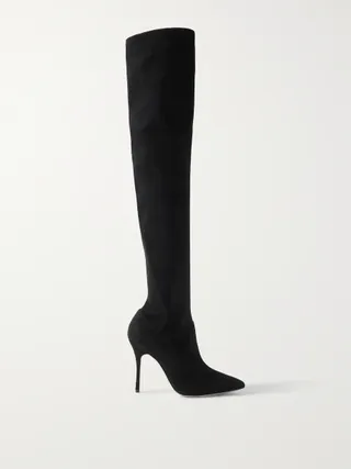 Manolo Blahnik, Pascalarehi 105 suede over-the-knee boots