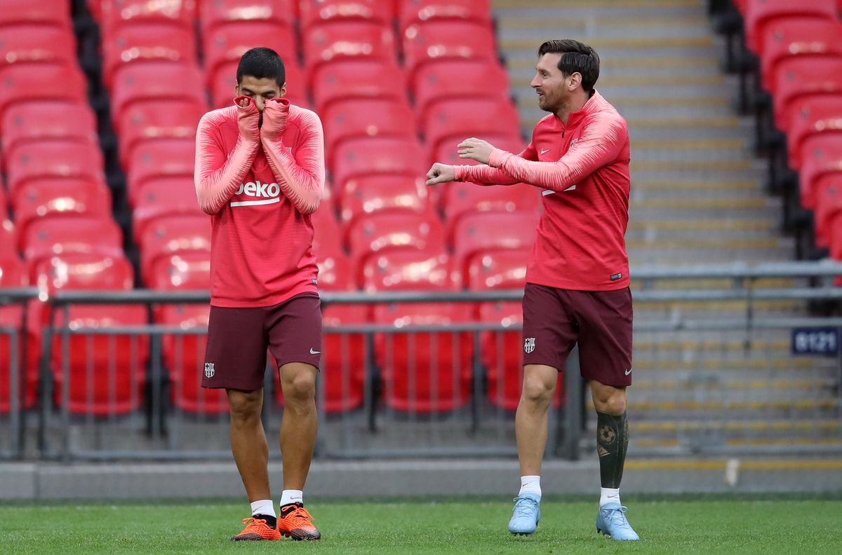 Barcelona Training and Press Conference – Wembley Stadium