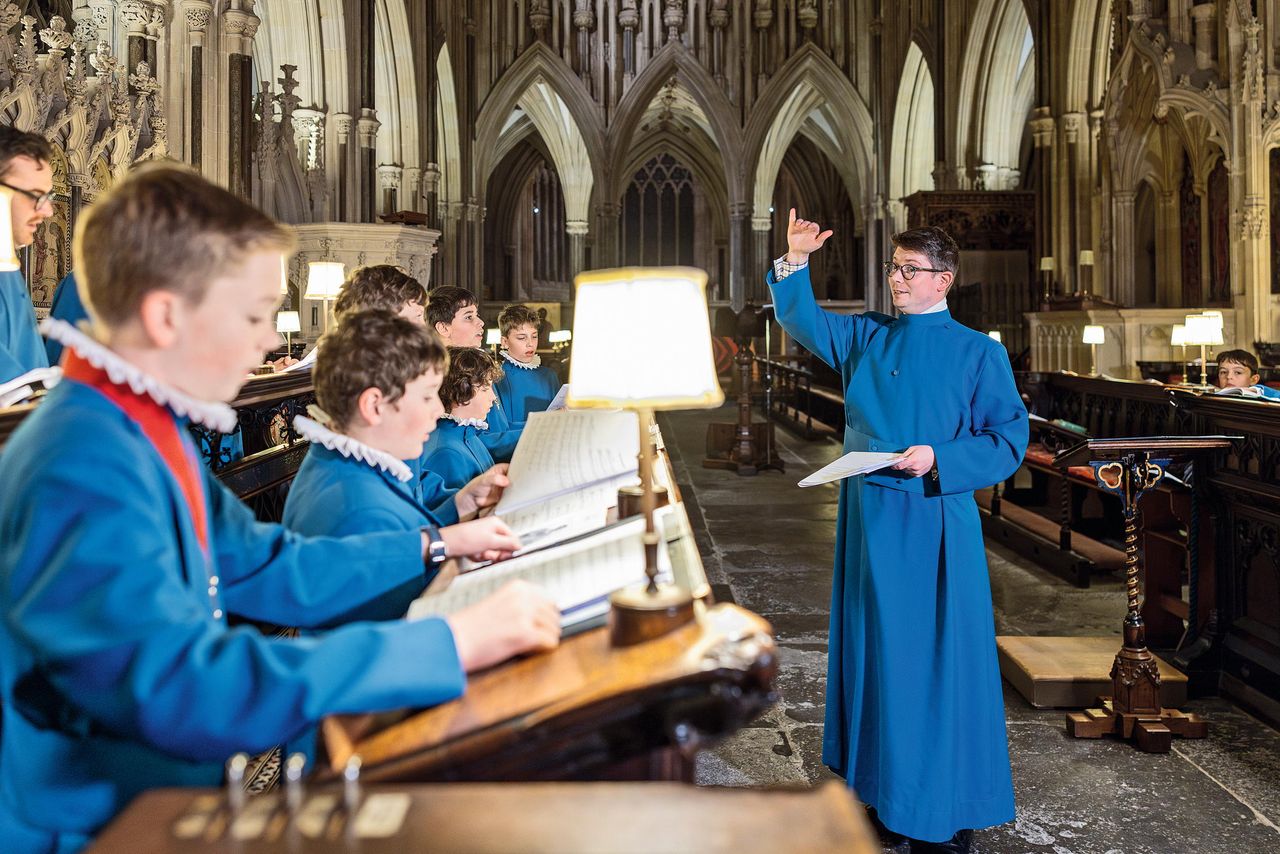 In fine festive voice: the mellifluous blending of ancient and contemporary music thrills Tim Parsons at Wells Cathedral, Somerset.