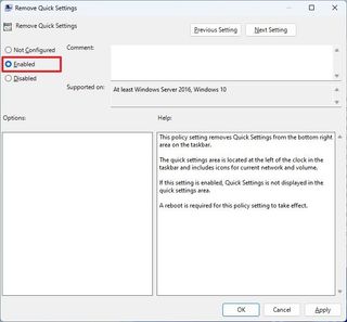 Disable Quick Settings flyout