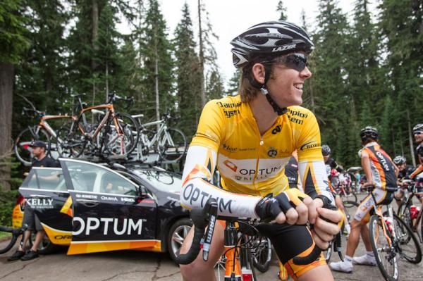Chad Haga (Optum) all set for the start of the stage.