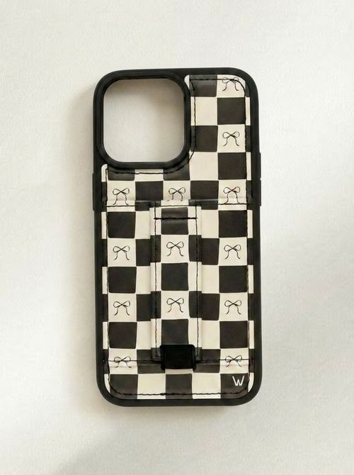 Coastal Check&nbsp;Case With Wallet and Finger Strap&nbsp;