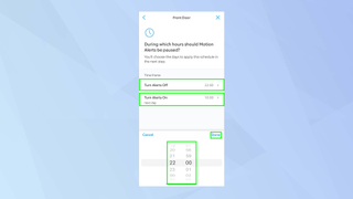 How to put Ring Doorbell motion detection on a schedule 