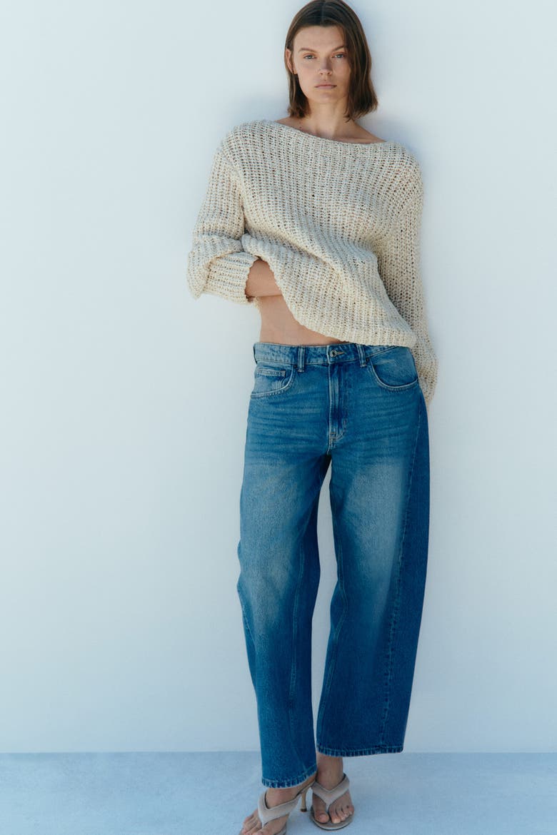 Barrel Regular Waist Ankle Jeans