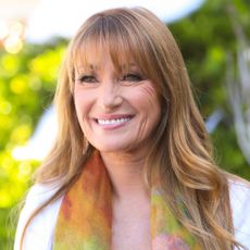 : Actress Jane Seymour visits Hallmark Channel's "Home & Family" at Universal Studios Hollywood on November 01, 2019 in Universal City, California.