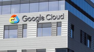 The Google Cloud company logo fixed onto an office building