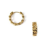 Orelia chain huggie hoop earrings - Gold | $22 (£15)