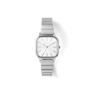 Esther | Square Metal Watch | Silver/ivory | Breda Watch