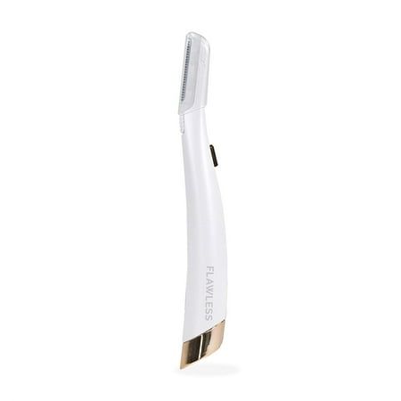 Finishing Touch Flawless Dermaplane Glo Lighted Facial Exfoliator - Non-Vibrating and Includes 6 Replacement Heads, White/rose Gold