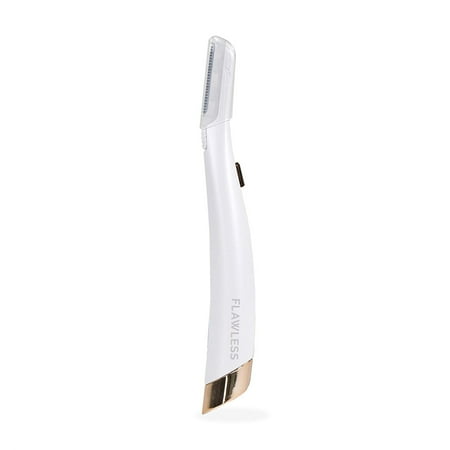 Finishing Touch Flawless Dermaplane Glo Lighted Facial Exfoliator - Non-Vibrating and Includes 6 Replacement Heads, White/rose Gold