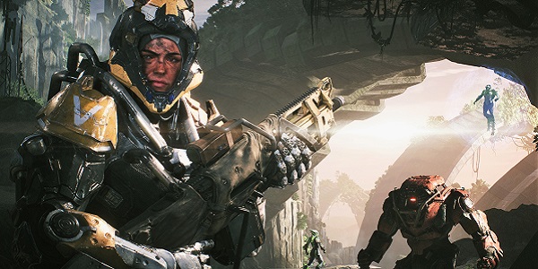 Mercenaries patrol in Anthem.