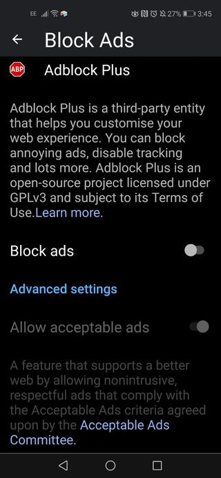 Adblock Plus Edge