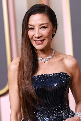 Michelle Yeoh pictured with glowing skin