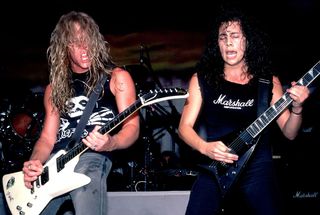 [L-R] James Hetfield and Kirk Hammett of Metallica