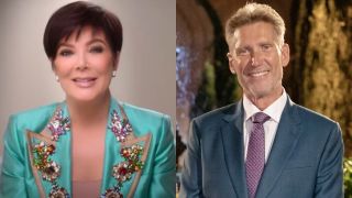 A side-by-side image shows Kris Jenner on The Kardashians and Gerry Turner on The Golden Bachelor.
