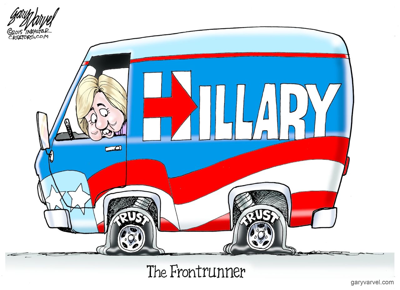 Political cartoon U.S. Hillary Clinton 2016