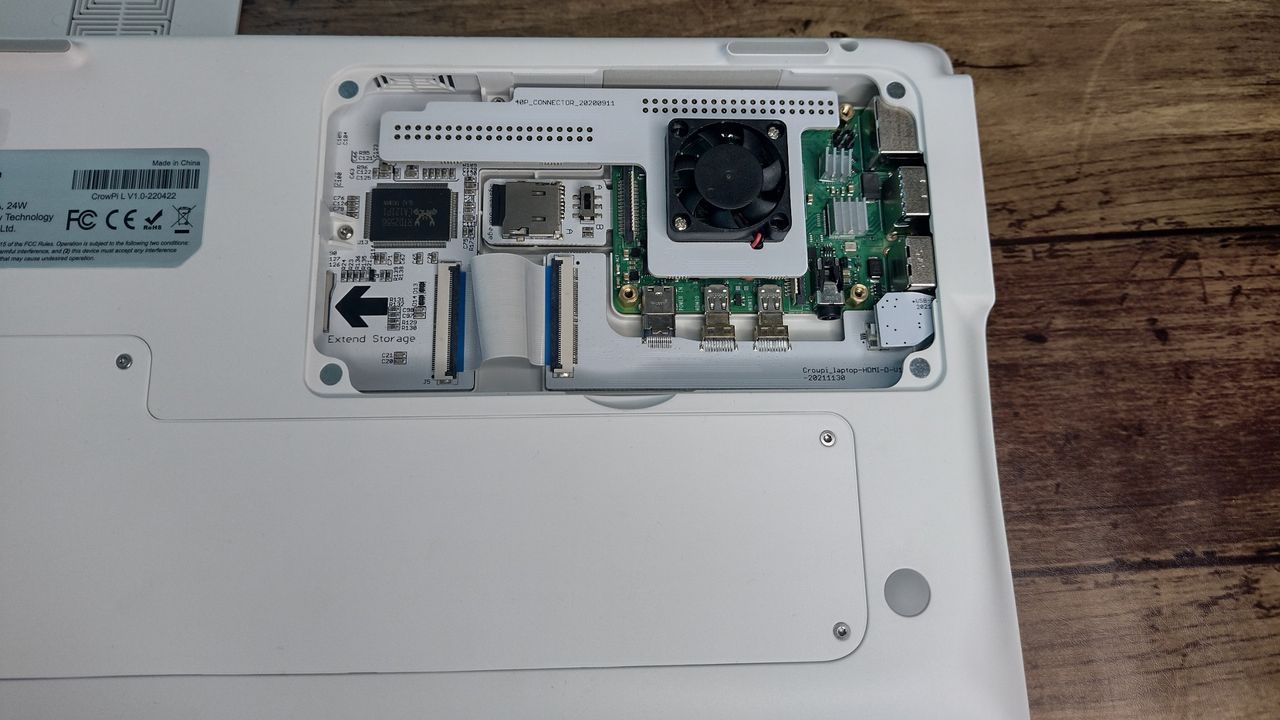CrowPi-L_underneath of laptop, open 3