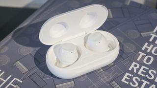 Samsung Galaxy Buds Plus in their case