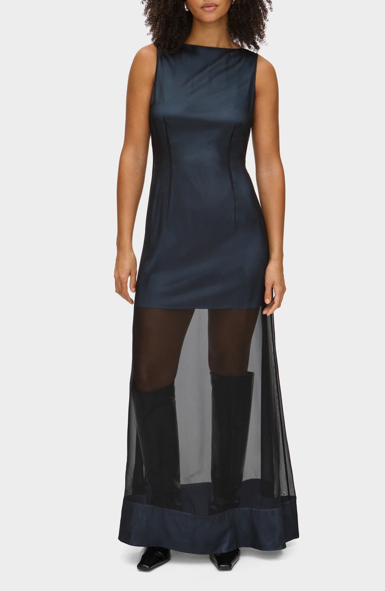 Amalie Sheer Silk Blend Maxi Dress