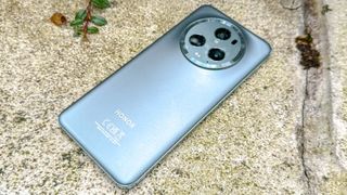 The Honor Magic5 Pro's back, from the side