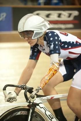 Greta Neimanas in the start gate