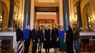 Queen Camilla with charity activists