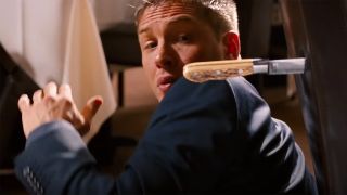 This Means War scene with fight in restaurant, Tom Hardy, Chris Pine and Reese Witherspoon.