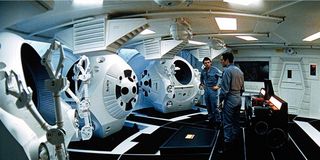 Admiring the space pods