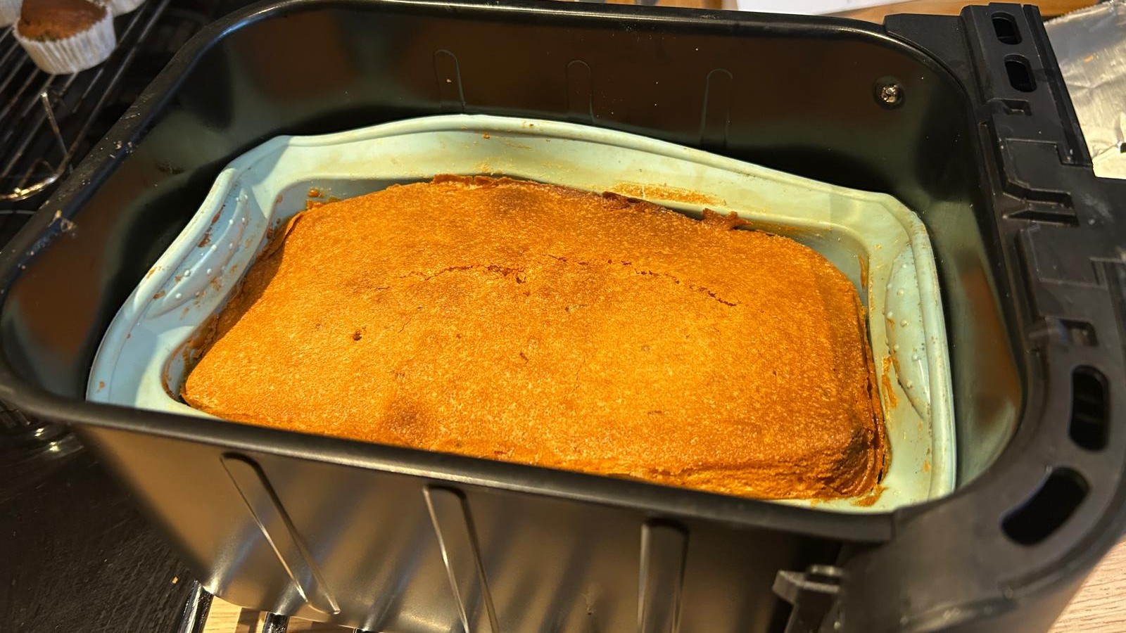 Loaf cake cooked using Russell Hobbs Satisfry air fryer