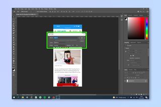 A screenshot showing the steps required to add a background in Adobe Photoshop