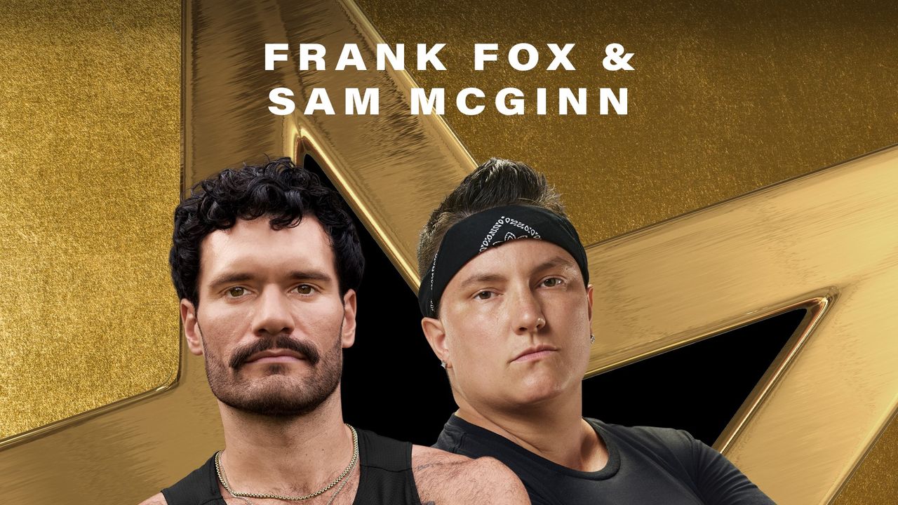 Frank and Sam in key art for The Challenge All Stars: Rivals