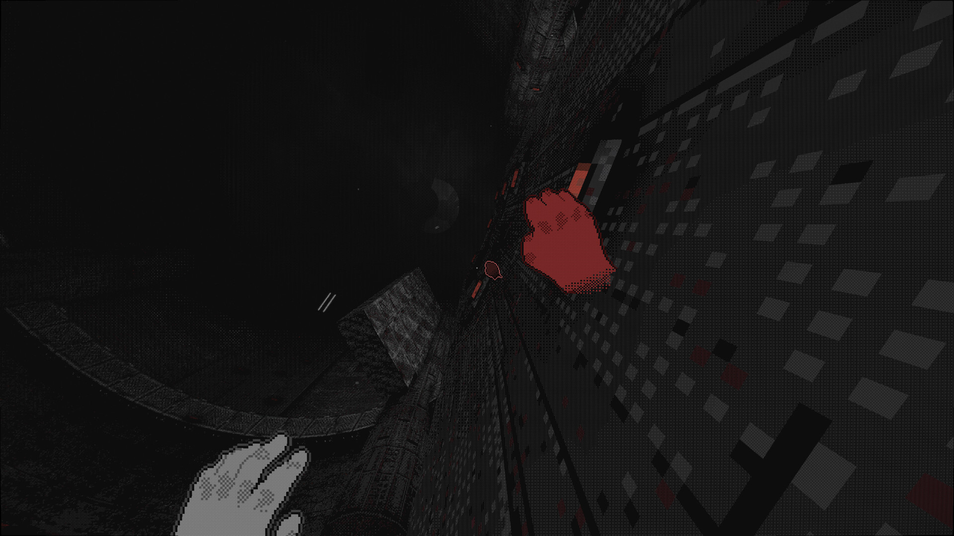 White Knuckle screenshot showcasing hands climbing up a cliff