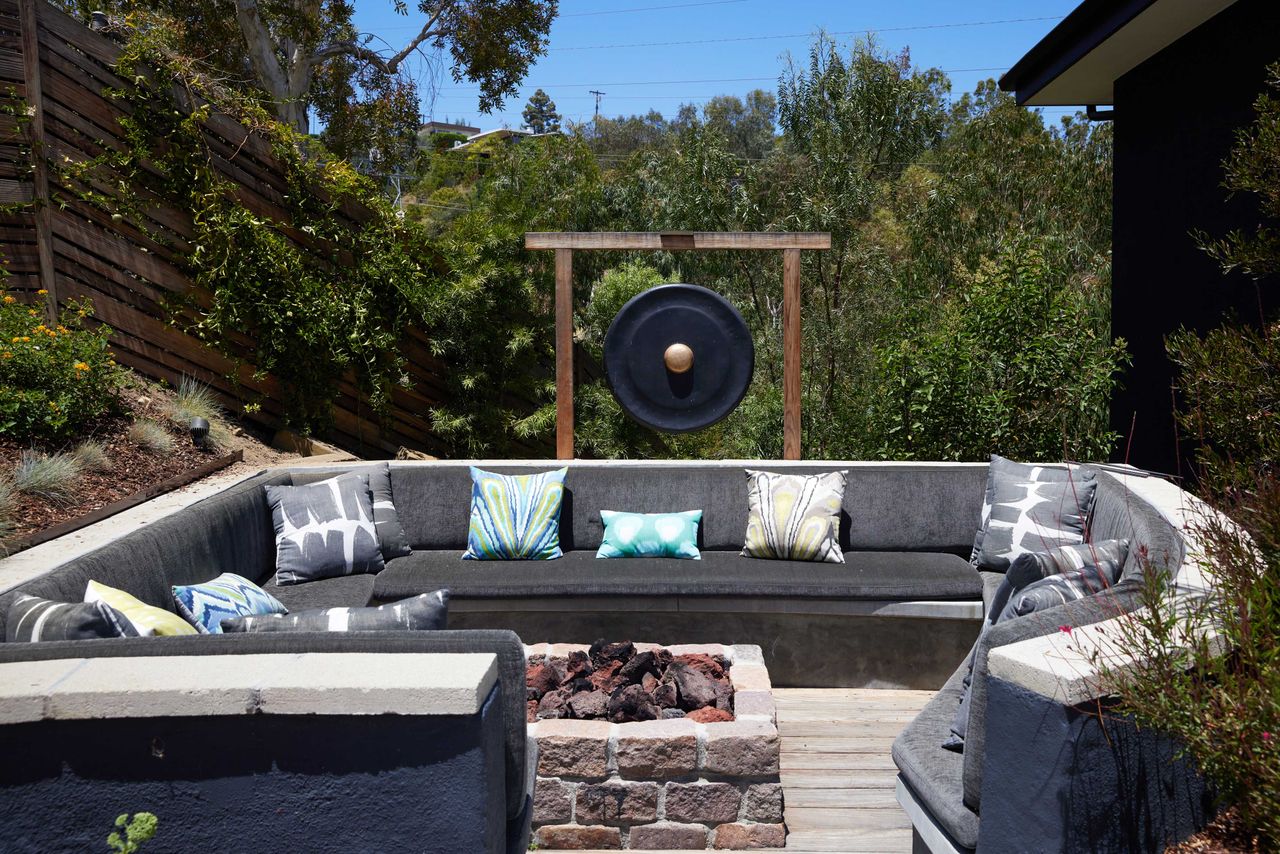 an outdoor sofa
