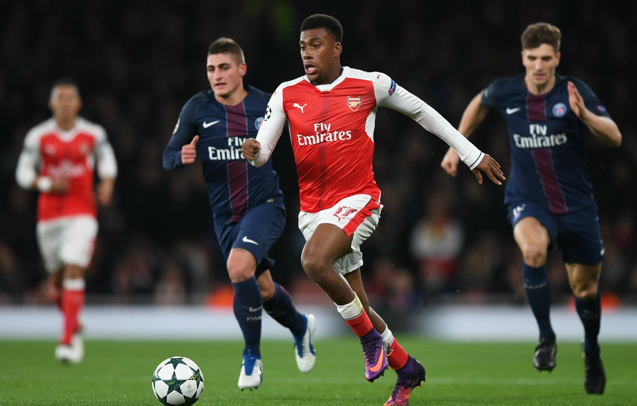 Alex Iwobi Arsenal vs PSG