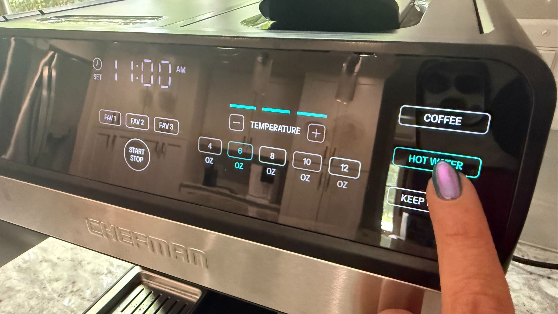 Chefman Coffee Station Pro hot water feature