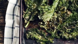 a photo of some roasted kale chips