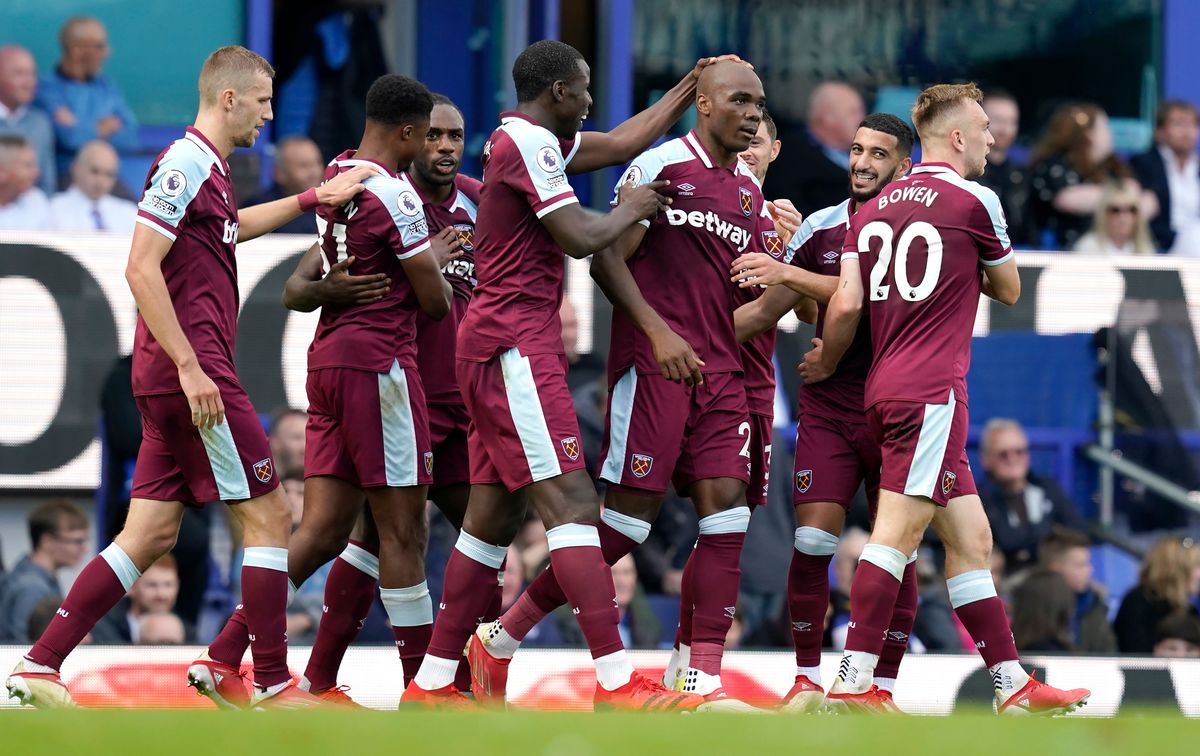 West Ham players celebrate a goal | West Ham v Tottenham live stream