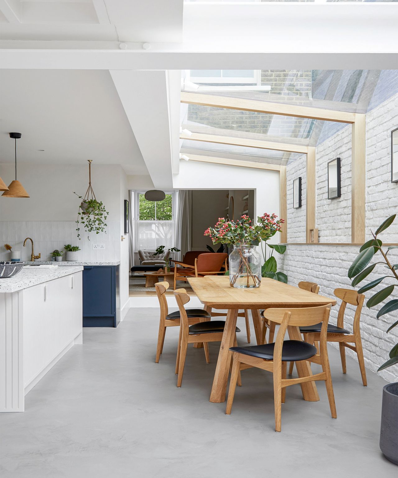 Scandi-inspired modern semi detached Victorian house with side return extension set over three floors