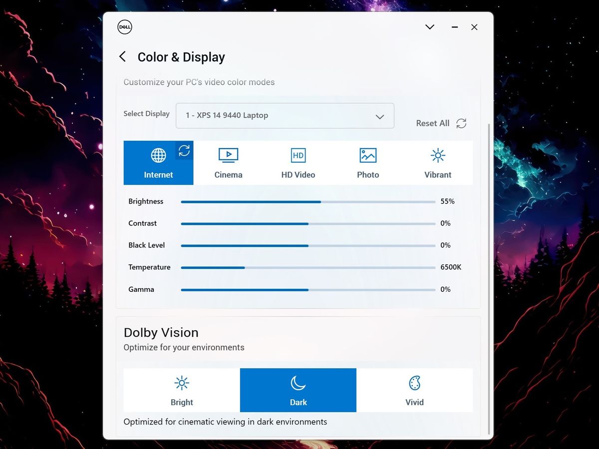 My Dell app for Dell XPS laptops