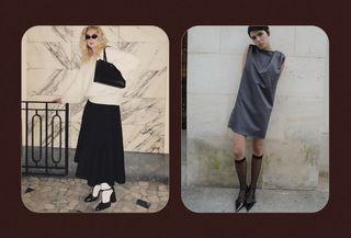 a collage of fashion influencer images featuring the biggest winter 2024 shoe trends